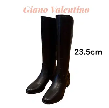 지아노 발렌티노 블랙 롱 부츠 37 23.5cm