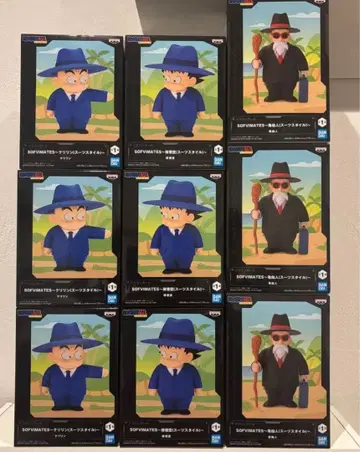 드래곤볼 수트 스타일 소프트 비닐 9체 세트 거북선인 손오공 크리링