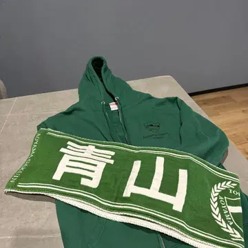 아오야마가쿠인대학교 그린 후드티 S