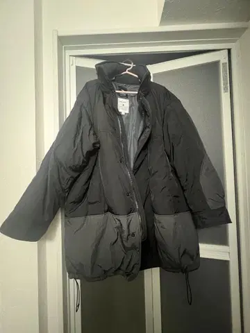 니코앤드 - 후드 부착 다운 자켓 M 사이즈 블랙/그레이