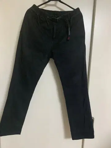 그라미치 블랙 스트레이트 팬츠 허리밴딩