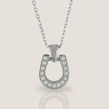 새상품 호스슈 CZ 리버서블 목걸이 말발굽 스테인리스 316L