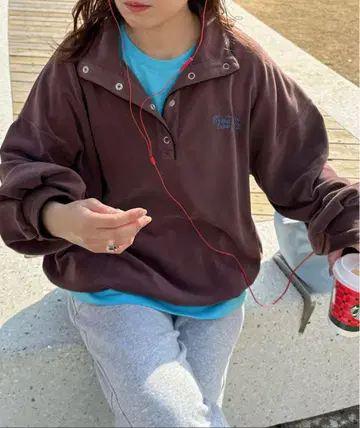 PILIT 파이핑 미니 보아 풀오버