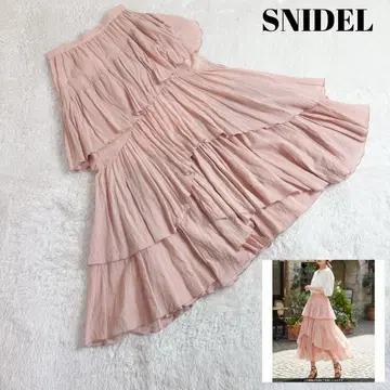 스나이델 코튼 쉬폰 캉캉 스커트 24AW