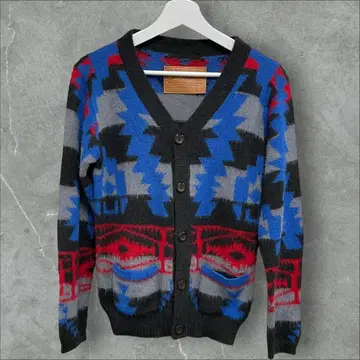 NISUS HOTEL 네이티브 무늬 가디건 알파카 짧은 기장