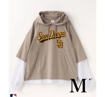 새상품 MLB 페이크 레이어드 후드티 남성용 그레이지 M 파드레스