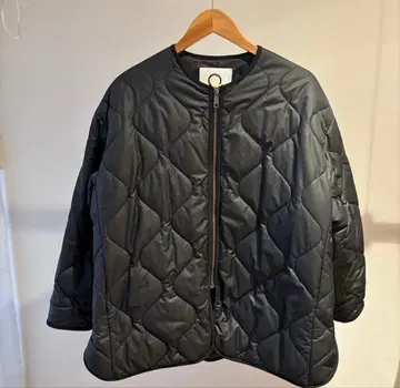 MARW UNITED ARROWS 퀼팅 미들 코트 블랙 36