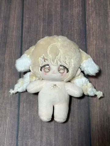 무속성 봉제 인형 10cm 크림 슈나