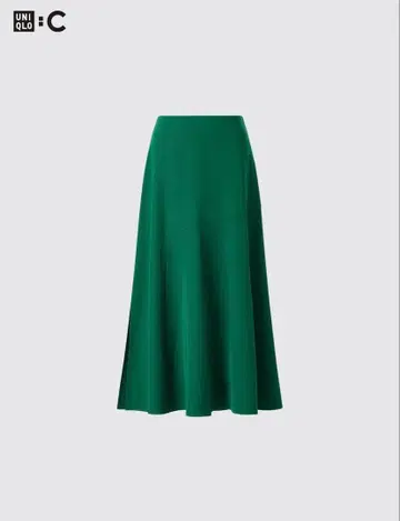 유니클로 씨 롱 스커트 그린