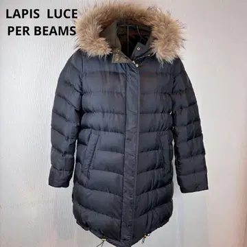LAPIS LUCE PER BEAMS 네이비 카키 리버서블 다운 코트