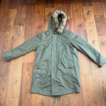 차오패닉 올리브 퍼 달린 모즈 코트 L