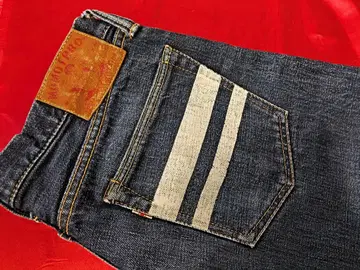 MOMOTARO 스트레이트 데님 다크 블루