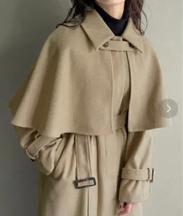 JUNOAH 2way 스텐 칼라 케이프 코트