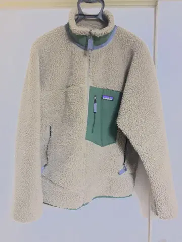 Patagonia 플리스 자켓 M 사이즈 베이지/그린