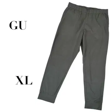 지유 조거 팬츠 허리밴딩 카키 XL 캐주얼 깔끔