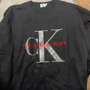 Calvin Klein Jeans 블랙 맨투맨 M