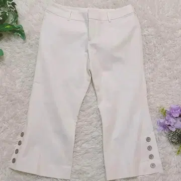 INED 화이트 크롭 팬츠 사이즈 13 일본제 깔끔한