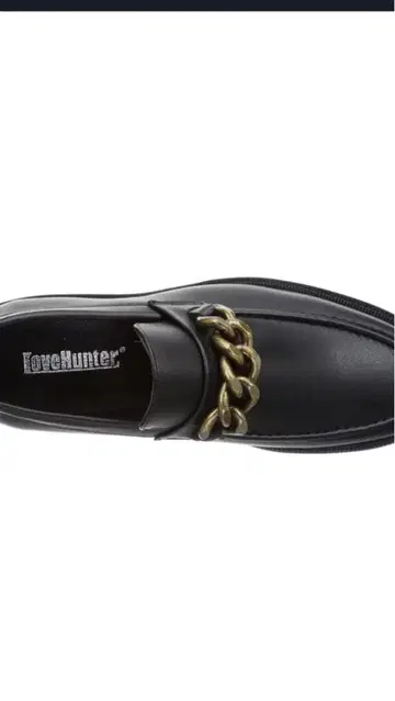 LoveHunter 체인 장식 블랙 로퍼