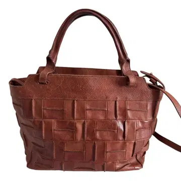 겐텐 2way 토트백 마토네 가죽 브라운