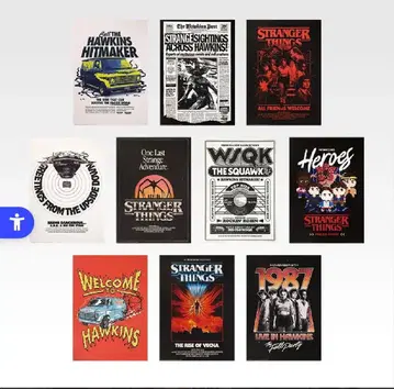 제일복권 스트레인저 싱스 H상 포스터 랜덤 미개봉 5개 세트