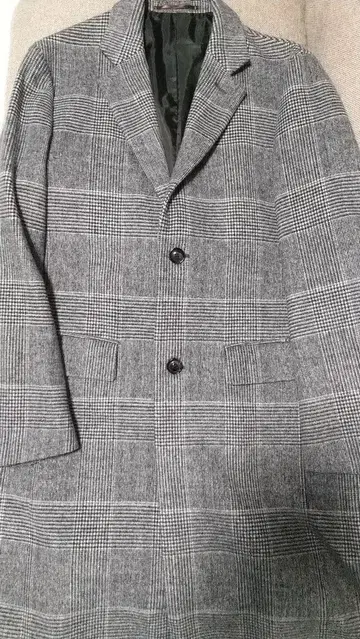 어반 리서치 글렌체크 체스터 코트