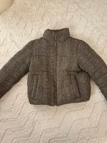 ZARA 브라운 퀼팅 다운 자켓