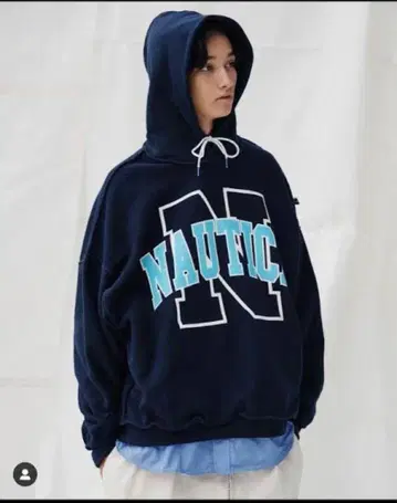 NAUTICA is-ness 나이젤 그래프 리버서블 맨투맨 후드티