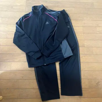 아디다스 저지 상하의 세트 블랙/그레이 라인/핑크