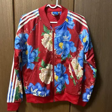 adidas 작약 꽃무늬 슈퍼스타 트랙 자켓 저지 L