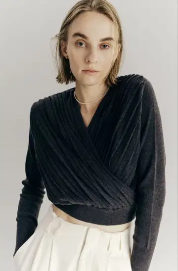 플리츠 까쉐쾨르 니트 탑