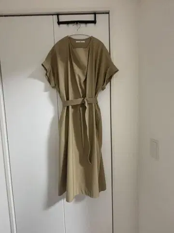 k* 베이지 드레이프 원피스 벨트 포함