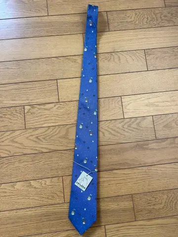 토토로 프린트 넥타이 파랑