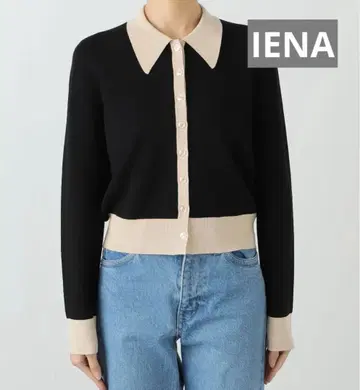 Iena 피케 셔츠 롱 슬리브 풀오버 블랙