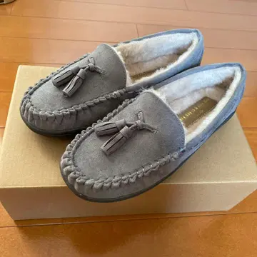 스튜디오 클립 그레이 스웨이드 모카신 태슬 포함