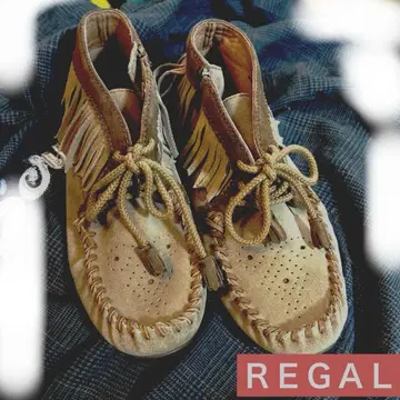 리갈 REGAL 프린지 장식 스웨이드 베이지 모카신 슈즈