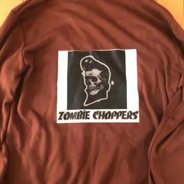 ZOMBIE CHOPPERS 브라운 후드티
