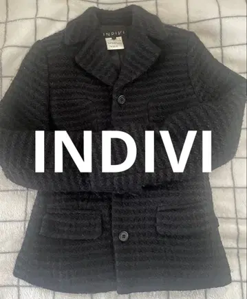 [ INDIVI ] 인디비 울 트위드 자켓 블랙 38