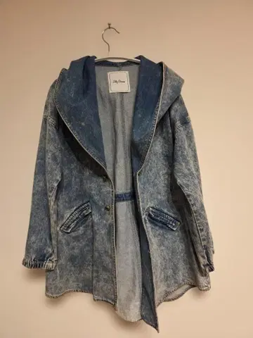 Lily Brown 후드 부착 데님 자켓