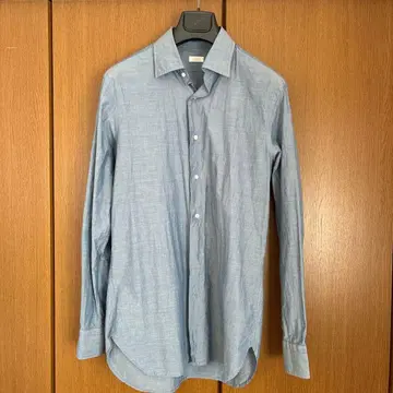 EDIFICE 샴브레이 셔츠 라이트 블루