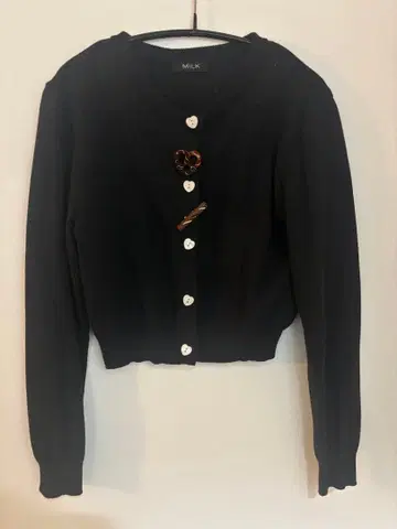MILK 프레첼 가디건 블랙