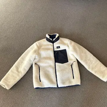 TAION 플리스 자켓 크림&네이비 남성용 S