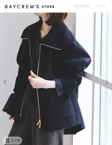 noble 카멜 믹스 리버 지퍼 코트 36