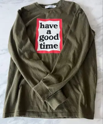 have a good time M 긴팔 티셔츠 HAVEAGOODTIME
