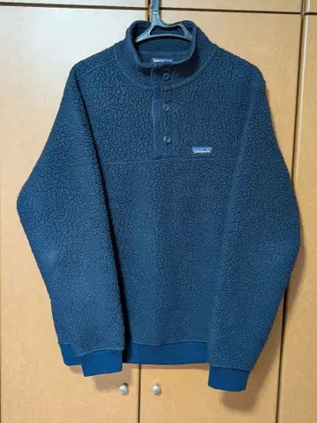 Patagonia 남성용 시어링 풀오버 플리스 네이비