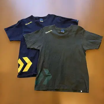 다이와 DAIWA 로고 포함 코튼 T셔츠 2장 세트 남성용 M