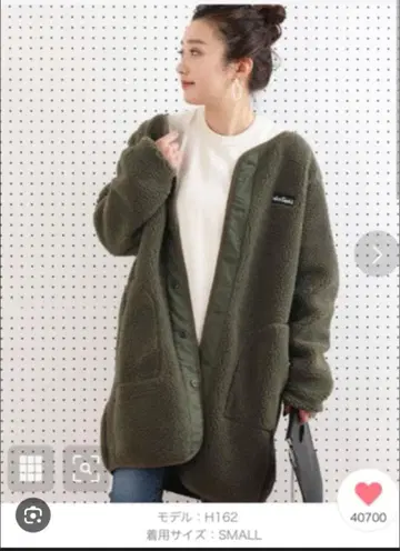 WildThings 와일드 띵스 플리스 자켓 S 보아 코트 카키