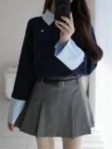 [ POLO BCS ] 콜라보 셔츠 칼라 커프스 니트 풀오버