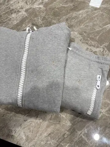 그레이 풀 집업 후드티