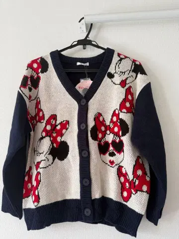 시마무라 요시다상치 콜라보 디즈니 미니 마우스 니트 가디건