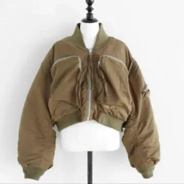 미사용 새상품 searoomlynn MA-1 오버사이즈 숏 카키